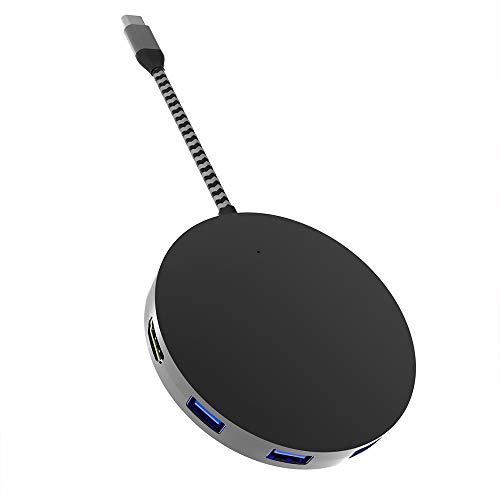 USB C Hub Adapter, Type C Hub with Wireless Phone Charger,8-In-1 USB C Hub with 4K HDMI,USB C Charging Ports,3 USB 3.0,SD/TF Card Reader for MacBook/MacBook Pro/Google/Samsung/iPhone X/XS.Patented