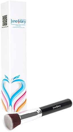 Professional Foundation Makeup Brush, Flat Top Kabuki Brush for Both Powder and Liquid Make-up, Super Soft Synthetic Bristles by Juno Story