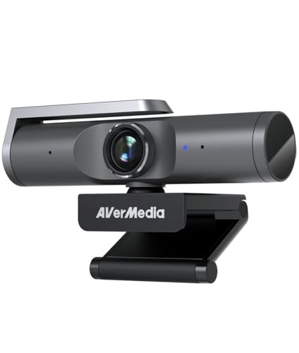 AverMedia PW515 4K Ultra HD Autofokus-Business-Webcam – KI-gesteuerte Lösung, Bild- und Beleuchtungsanpassung, 100° Wide FoV, für Videokonferenzen und virtuelle Meetings, Zoom, Teams, Skype, PC/Mac