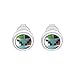 6mm Round Simulated Multicolor Southwestern Style 925 Sterling Silver Stud Earrings