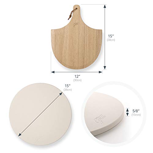 HANS GRILL PIZZA STONE Circular Pizza Stone For Oven Baking & BBQ