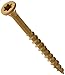 Deck Plus 2 Inch Epoxy Coated Exterior Wood and Fence Screws #8 x 2 Torx/Star Drive Included Coarse Thread, Outdoor Rust Resistant Decking Screw, Tan, 1lb Box, 125 Pieces | 48413