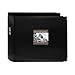 Pioneer T12JF-BK 12-Inch by 12-Inch Sewn Leatherette 3-Ring Binder, Black