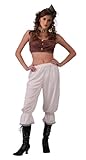 Forum Novelties Steampunk Pantaloons, White, One Size( Fits Up To Size 14-16)