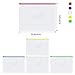 Cooldool 20 Pcs Plastic Poly Zip Envelope File Folder Bags,A4 Size,5 Color