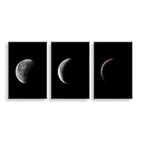 3 Piece Framed Canvas Wall Art Moon Canvas Prints Home Artwork Decoration for Living Room,Bedroom - 16