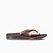 Reef Men's Leather Fanning Sandal, Brown/Brown, 11 M US