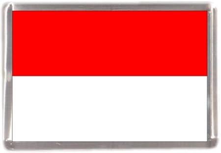 Indonesia/pabellón polaco de imán del refrigerador del recuerdo ...