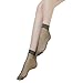 CHARHODEN 12 Pairs Women’s Free-size Ankle High Sheer Crystal Silk Socks 15 Denier,Comfortable and Breathable Grey
