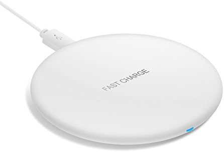 Wireless Charger, Newspoint [Ultra Slim] Fast Wireless Charge Charging Pad for Apple iPhone X, iPhone 8/ 8 Plus,Samsung Galaxy S8/S8 Plus,S7/S7 Edge,Note 8 [No AC Adapter][Sleep-friendly] (White)