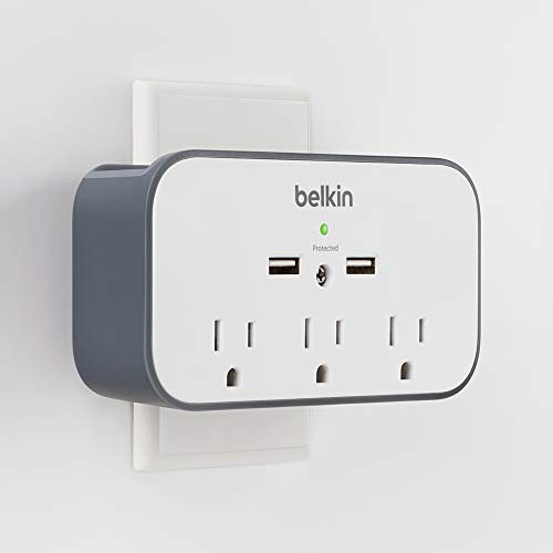 Belkin Wall Surge Protector 3 Outlet Surge Protector w/ 2 USB Ports
