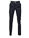 FLATSEVEN Mens Slim Fit Chino Pants Trouser Premium Cotton (CH101) Navy, Size L