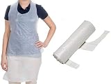 REAL ACCESSORIES Premium Disposable Aprons On a Roll 200 Pack White 69x117 cm view 2