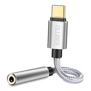 GLUBEE USB C hoofdtelefoonadapter, UBS C naar 3,5 mm jack-adapter audio voor Pad Pro 2020, Samsung Galaxy S20/Note 20…