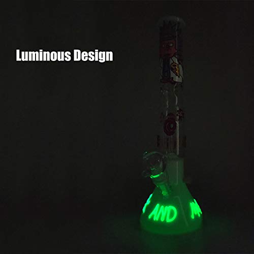 Ulimitx Glass Craft Tube, 15 Inch Dual Water Percolator with Ice Shelf and Rubber Plug - Thumbnail 4