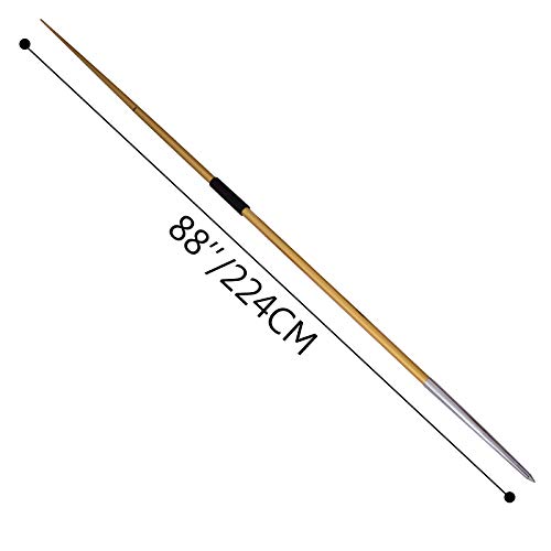 Happibuy 600g 40m Gold High School Boys and Girls Also for Adult Hard Antirust Antislid with Cap and Replacement Line Flight Track Field Javelin