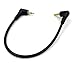 Poyiccot 2.5mm to 3.5mm Audio Cable, 90 Degree Right Angle 3.5mm 4 Pole Male to 2.5mm 3 Pole Male Headset Stereo Audio Aux Extender Stereo Jack Cable 20cm (3.5 M/ 2.5 M)