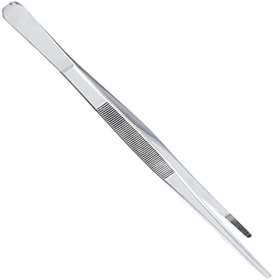  Tweezier | Heavy Duty 12 Inches Stainless Steel All-purpose Forceps Tweezers Tongs with Serrated Tips, Comfortable Ridged Handle, for Beauty, Cooking and General Purpose | 720.2