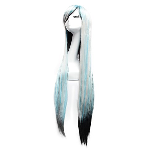 LeWang 40" 100cm Long Straight Anime Cosplay Hair Costume Party Wig