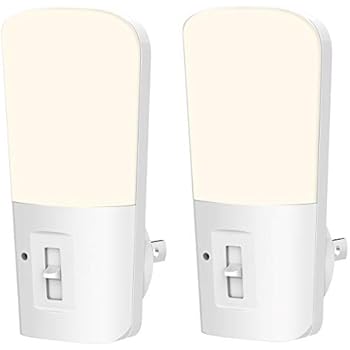 LOHAS Dimmable Night Light, Plug in LED Night Light Dusk to Dawn Light, Daylight 5000k from 5lm to 80lm Brightness Adjustable Bright Mini Wall Night Light for Kids Baby Bedroom Stairway Nursery 2 Pack