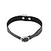 Adjustable Punk Style Black Leather Choker Necklaces for Women and Men (Black-1)