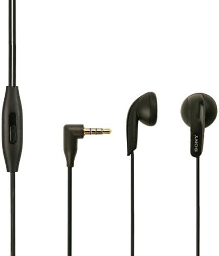 Emirus Headset for Sony Mobile Headphones MH-410C for Sony Xperia XA2 Plus / XA1 Plus / XA1 Compact / XA1 in Black Headphones Earphones Earphones Stereo Cleaning Pad
