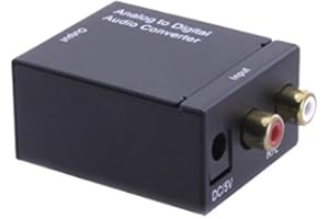 axGear Analog RCA L-R to Digital Optical Coaxial Toslink Audio Converter Adapter New