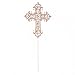 Ella Celebration Cross Cake Topper, Rose Gold Religious, Wedding, First Communion, Baptism, Christening, Church Dedication Keepsake Decoration (Rose Gold)