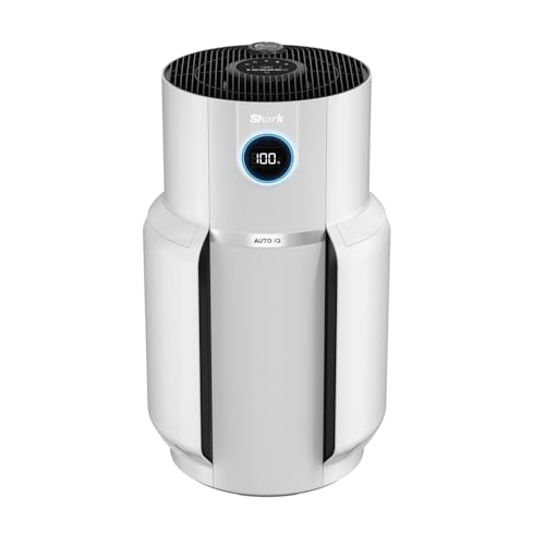 Shark NeverChange Luftreiniger MAX für Allergiker, bis 130 m² große Räume, HEPA-Filter hält 5 Jahre, fängt 99,97 % Allergene ein, Auto-Modus, Leise, LED-Anzeige, Weiß HP300EU