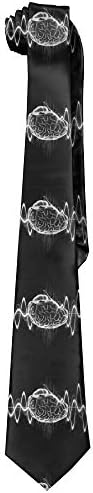 Brain Brain Waves Men's Necktie Tie Choker Fashion Neckwear Neckcloth