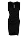 ANGVNS Women Sexy Deep V Neck Sleeveless Causal Cocktail Evening Party Summer Dress(Black,L)