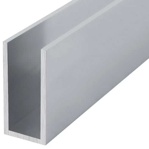 Brixwell WGU2SA-CCP18-XCP10 Wet Glaze Deep U Channel 2" Height Satin Anodized Finish - 18" Length - Pack of 10 at Amazon