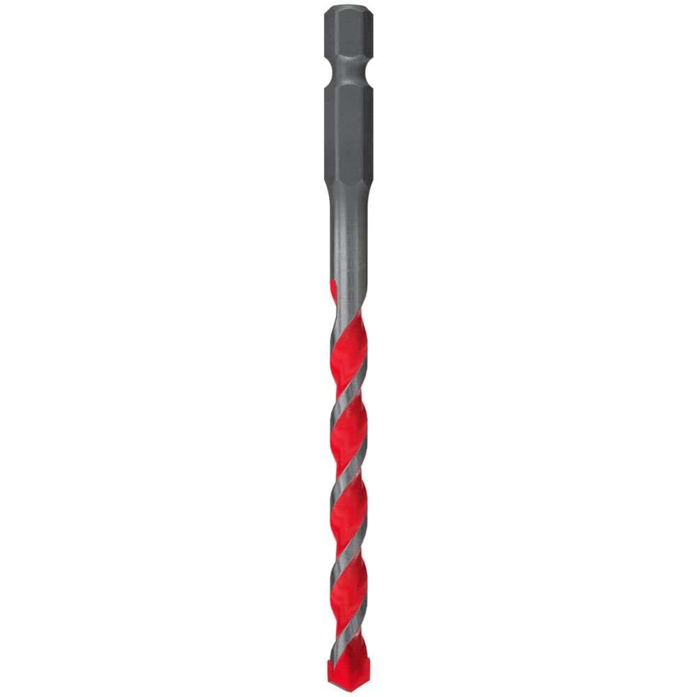 fischer 561645 D-U Hex Universal Drill Bit, 7mm, 7/60/100, for Brick/Wood/Tiles/Plastics/Steel/Concrete, Red/Silver