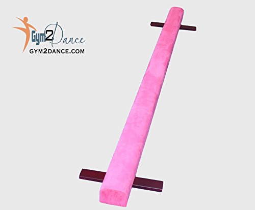 Gymnastics Beam 8 ft Long, Suede Surface with Padding, Sturdy Wood Structure, Balance Beam, by Gym2Dance