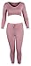 Jiujiuyi Women's 2 Pieces Cotton Hoody Sweatpant Set
