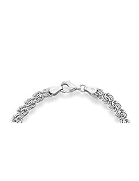 MiaBella - Pulsera de plata de ley 925 con nudo de amor italiano para mujer, 6.5 in, 7.0 in, 7.7 in, 8.0 in