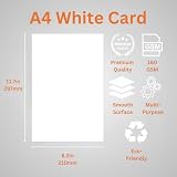 Hawksbill A4 White Card 160Gsm 50 Pack - Thick Cardstock for Printing view 2