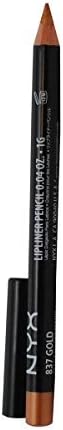 2 Pack NYX Slim Lip Liner Pencil837 Gold by Slim Lip Liner