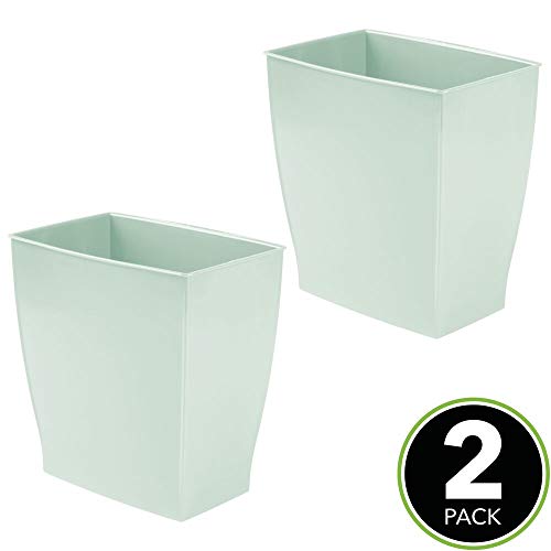 mDesign Rectangular Trash Can Wastebasket, Small Garbage Container Bin