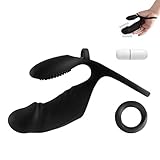 Personal Wireless Finger Sleeve Hand held Electric Massager, USB Rechargeable Waterproof Portable 10 Powerful Modes Massage for Muscles Back Neck Foot Shoulder -Black