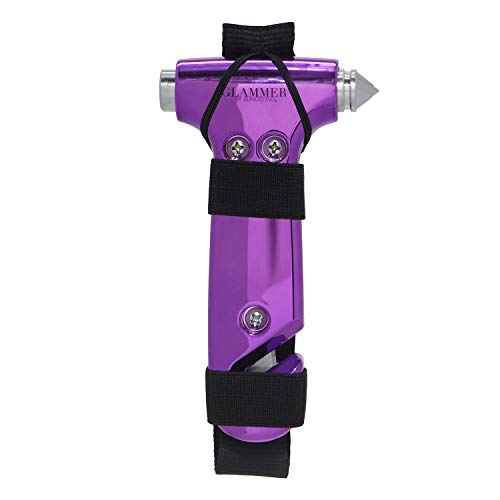 BlingSting Purple Glammer Safety Hammer Auto Glass Window Breaker and