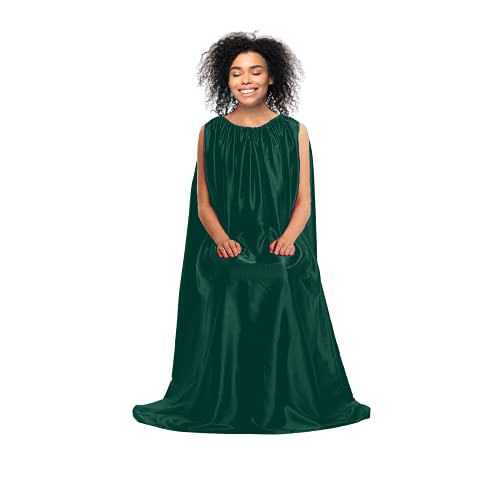 Fidelis Yoni Steam Gown (Dark Green), Bath Robe, Full Body Covering, V