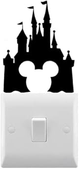 Hatcherabilia 6pk Fairytale Castle Mouse Face Vinyl Decal Sticker Black 10x7.5cm view 3