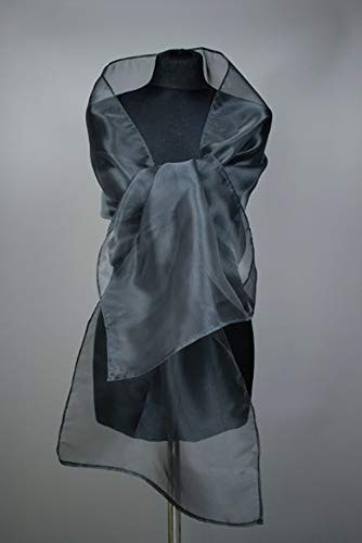 silver organza wrap evening