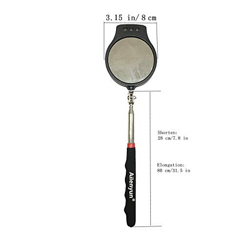 Telescopic inspection mirror, machine inspection mirror 360Â° rotation, LED light can be rotated 360 to facilitate adjustment, convenient for car maintenance machine inspection (and so on) flexible v