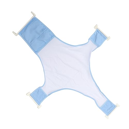 KAILIKETIY Adjustable Baby Bath Seat Support Net for Newborns Cross Bathing Mesh Anti-Slip Design Light Blue Baby Shower Supplies for Safe Infant Bathing