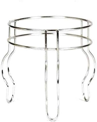 Satyaki Steels Heavy Stainless Steel Chrome Plated Plant Pot Stand (Silver)