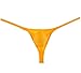Men's Breath Hole Thong Bulge Pouch Bikini G-string Underwear T-back Male Micro T-back Thongs Yellow XL