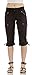 Classic Designs Juniors Stretch Poplin Elastic Waist Cargo Capri (S-3X)
