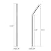 Stainless Steel Straws Set of 8, Alotpower Ultra Long 10.5'' Drinking Metal Straws for 20 30oz Stainless Tumblers Rumblers Cold Beverage